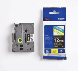 LABELTAPE BROTHER TZE-335 12MMX8M ZWART/WIT artikel afbeelding