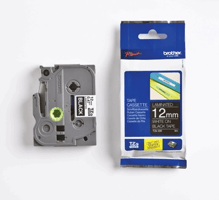 Labeltape Brother P-touch TZe-335 standaard 12mm wit op zwart