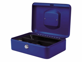 GELDKIST PAVO 250X180X90MM BLAUW artikel afbeelding