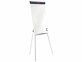 Nobo Klassieke stalen flip-over plus mobiel whiteboard, magnetisch stalen oppervlak, aluminium frame
