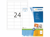 Herma Premium permanent papieretiket, 66 x 33,8 mm, 100 vellen, 24 etiketten per A4-vel, wit (pak 2400 stuks) artikel afbeelding