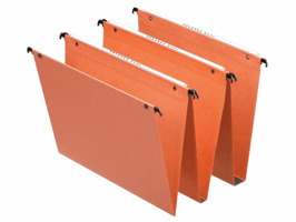 Esselte Hangmap Orgarex Dual Uniscope Verticaal, 330 mm (345 x 245 mm), 15 mm, oranje (pak 25 stuks)
