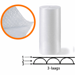 Noppenfolie 150cm/100m/75my/1mm Foam/3-laags artikel afbeelding
