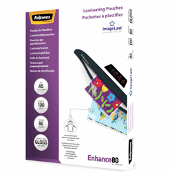 Fellowes Lamineerhoezen A5 80mic 100PK artikel afbeelding