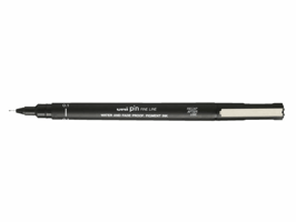 Fineliner Uni-ball Pin 0.1mm zwart