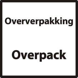 Waarschuwingssticker Overpakking/rl1000