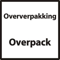 Waarschuwingssticker Overpakking/rl1000