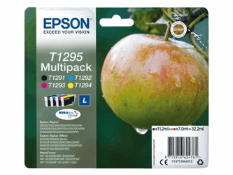 INKCARTRIDGE EPSON T1295 ZWART + 3 KLEUREN artikel afbeelding