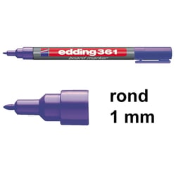 Whiteboard marker edding 361 1mm violet/pk10