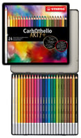 Kleurpotloden STABILO CarbOthello kalkpastel assorti blik à 24 stuks