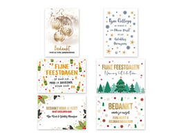 Wenskaarten Kerst en Nieuwjaar - Werkgerelateerd - 1 x 6 wenskaarten