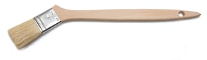 Radiatorkwast wit haar hockeystick model 1½"