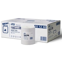 Papierrol VE = 6 stuks tissue zuiver wit, hoge kwaliteit, 2-laags, geperforeerd