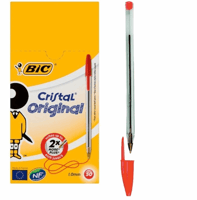 Balpen Bic Cristal medium rood