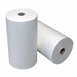 Nonwoven handdoekrol, 40 meter x 23 cm, 1-laags, 6 rollen per doos artikel afbeelding