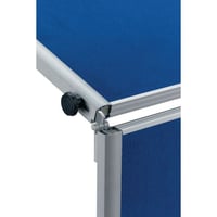Presentatiebord, inklapbaar textiel blauw / whiteboard b x h = 1200x1500 mm