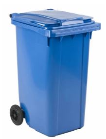 Blauwe container