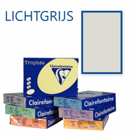Clairefontaine Trophee kopieerpapier A4 210x297 160 g/m². Kleur: Staal grijs. Artikelcode: 1009 (Doos à 4 Pak à 250 Vel)