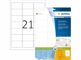 Etiket HERMA 8632 63.5x38.1mm premium wit 210 stuks