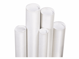 Verzendkoker CleverPack A1 650x50x1.5 met doppen wit pak à 5 stuks