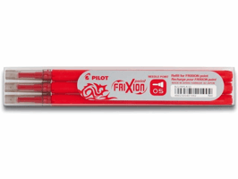 Rollerpenvulling PILOT friXion fijn rood set à 3 stuks
