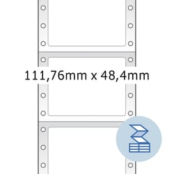 Etiket HERMA 8166 111.7x48.4mm 1-baans wit 2000 stuks