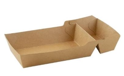 FSC® kraft/PLA coated snackbakje A14+/A20