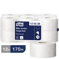 Tork mini jumbo toiletrol 2-laags, 170m (Pack 12)