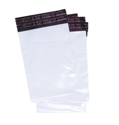 Kleding Verzendzak Coex envelop mailer 325x425mm wit/zwart met dubbele kleefstrook perforatierand tussen de tape glossy FB04. Doos 100 stuks.