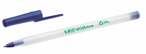 Balpen Bic ecolutions round stic medium blauw