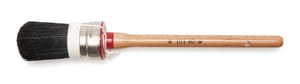 Ronde kwast, zwart haar, opgebonden 40 mm