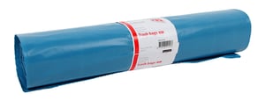 Afvalzak Quantore LDPE T60 120L blauw extra stevig 20 stuks