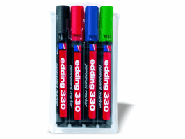 Edding Permanent marker 330 1 - 5 mm, assorti (pak 4 stuks)