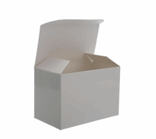 Visitekaartdoosje 105x35x65mm wit met slitjes