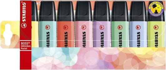 Markeerstift STABILO Boss pastel 8 st artikel afbeelding