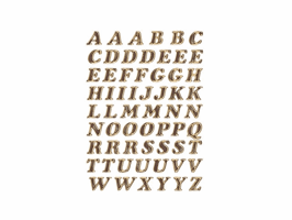 Etiket HERMA 4192 8mm letters A-Z goudfolie 61stuks