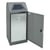 Systeemafvalbak voor kringloopmateriaal MODUL VARIO inhoud 120 l met binnenbak, grijs aluminium / structuur
