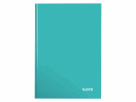 Notitieboek Leitz WOW A4 160blz 90gr lijn ijsblauw