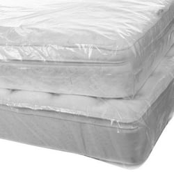 Plastic matrashoezen 114 x 225 cm - LDPE wit 50 my