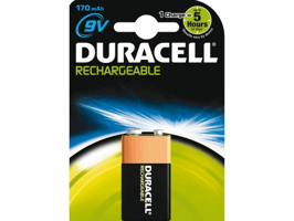 Oplaadbare batterij Duracell 9V HR9V