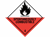 Gevarenetiket A24, 100X100mm wit opdruk zwart-rood. Klasse 4 Spontaneously Combustible artikel afbeelding