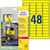Etiket Avery Zweckform L6103-20 45.7x21.2mm geel 960stuks