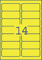 Etiket Avery L7263Y-100 99.1x38.1mm neon geel 1400stuks