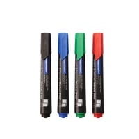Board- en flip-overmarkers, in verschillende kleuren per set 6 x rood, blauw, groen en zwart VE = 24 stuks
