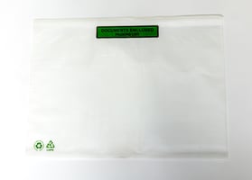 Zelfklevende Paklijst Enveloppen LDPE 60% Recycled, C4, 328x235, Documents enclosed (groen zwarte print)