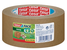 tesa® Eco Verpakkingstape Papier, 38 mm x 25 m, Bruin (rol 25 meter)