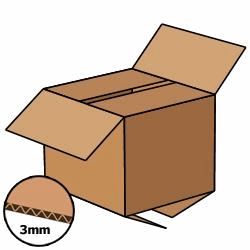 Kartonnen doos 165x150x130 mm, bruin, enkelgolf 3 mm, Fefco 0201 [Pallet] artikel afbeelding