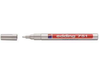 VILTSTIFT EDDING 751 LAK ROND 2MM ZILVER artikel afbeelding