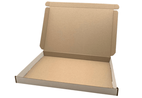 Brievenbusdoos Fefco 0427 350x220x28mm, kleur wit/bruin, dikte E-Golf 1,5mm.
