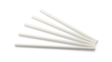Drinkrietje (FSC®) papier wit, ø 8 mm / 24cm